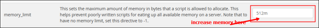 Adjust the Memory Limit