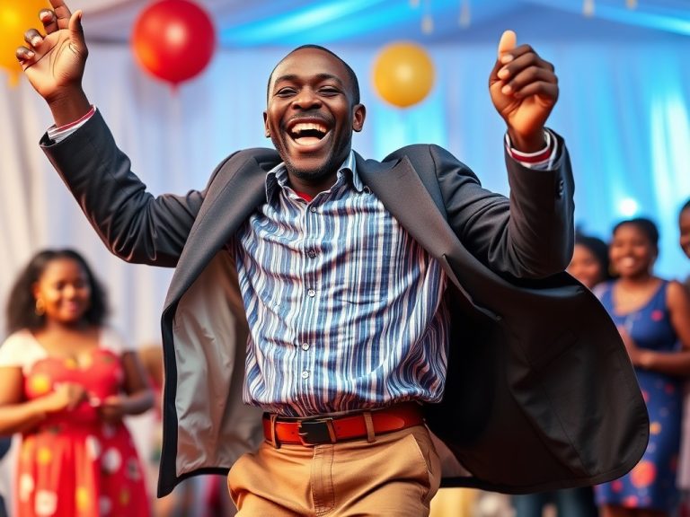 Father Celebrates Son's Academic Achievement with Joyous Dance